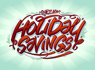 Holiday sale advertising vector web banner or flyer template