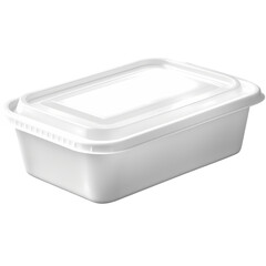 Styrofoam food container isolated on transparent background