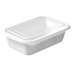 Styrofoam food container isolated on transparent background