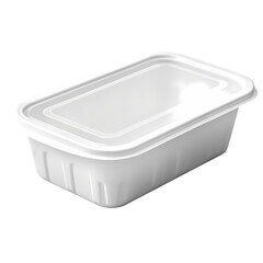 Styrofoam food container isolated on transparent background