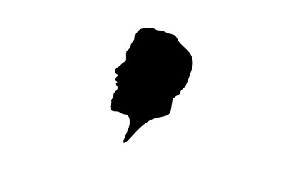 Charles Spurgeon, black isolated silhouette