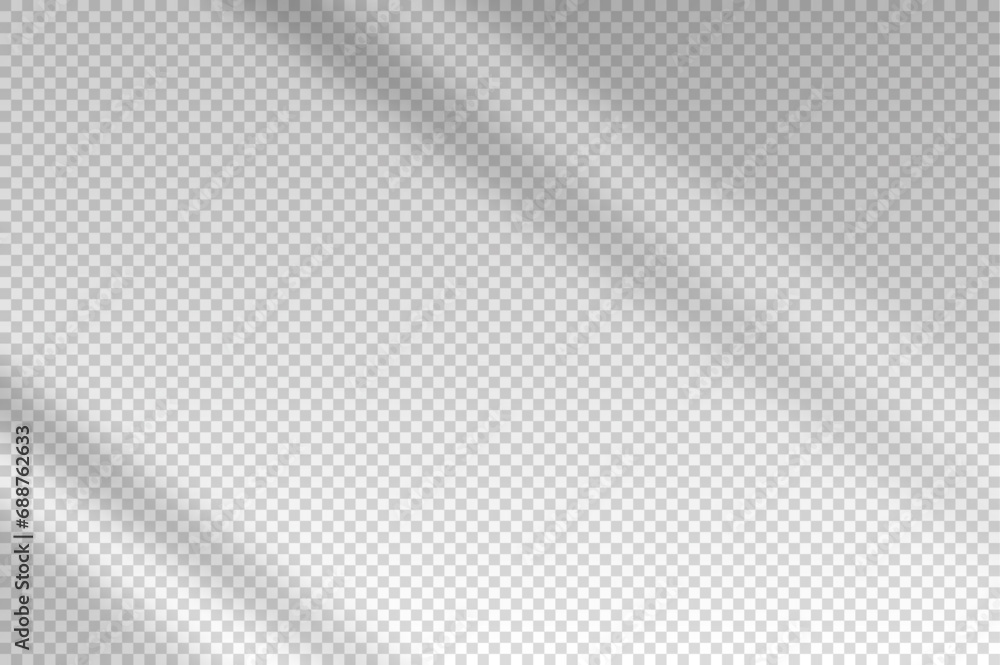 Poster shadow blinds. sun light from window. overlay effect. shade jalousie transparent. isolated backgroun