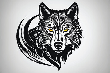 Wolf logo. Wolf Logo vector Illustrated. Alpha Spirit: The Majestic Howl. Illustration. wolf logo design vector symbol graphic idea creative. Wolf head Vector illustration. - obrazy, fototapety, plakaty