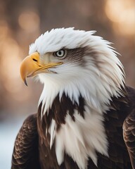 Obraz premium Portrait of the the bald eagle at winter