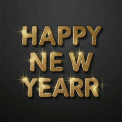 ector happy new year lettering. handwritten inscription with swirls