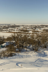Fototapeta premium frozen lake in winter