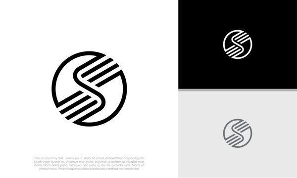 Initials S logo design. Initial Letter Logo.	
