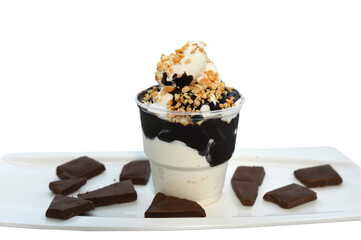 ice cream ice cream milk shake frozen sundae ice cream shop microcompany business refreshing milk vanilla chocolate and fruits