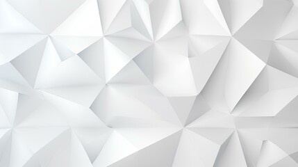 Abstract white 3d polygonal background. generative AI