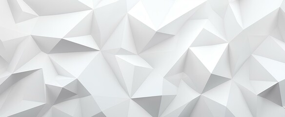 Abstract white 3d polygonal background. generative AI - obrazy, fototapety, plakaty