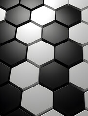 Abstract digital hexagon with and black background 