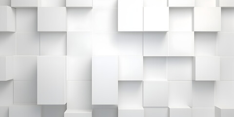 Abstract cubes white textured background