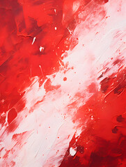 Red and white abstract textured oil painting background