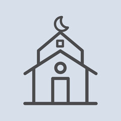 Collection of vector building line icons. Banks, schools, courthouses, universities, libraries. Architectural concept. Can be used for topics like offices, cities, real estate