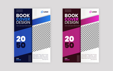 Creative Brochure Book Cover Design Template With Two Color