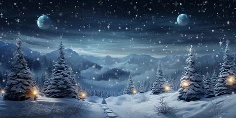 Wandcirkels plexiglas Merry Christmas and Happy New Year! The Christmas Tree Legend. Ai generative © Hazrat