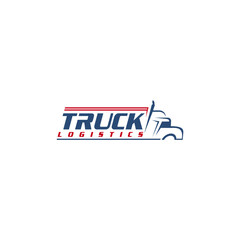 Truck logistic logo vector image