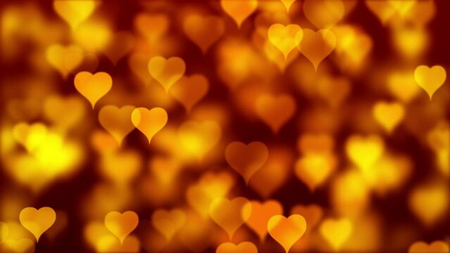 Orange background with hearts, background about love