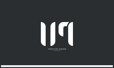 UQ or QU Alphabet letters icon logo monogram