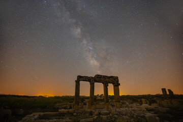 Turkey - Uşak, Blaundos, the ancient city founded during the Macedonian Kingdom. Night exposure....