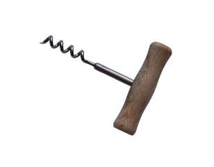 A simple corkscrew isolated on the transparent background