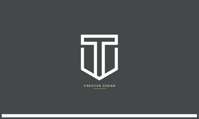 Alphabet letters UT or TU logo monogram