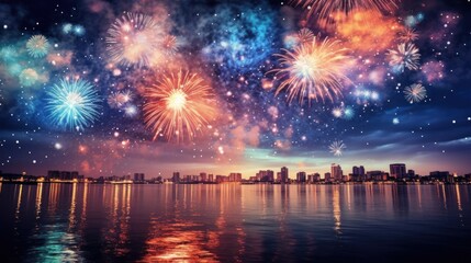 Fototapeta na wymiar fireworks for new year background background