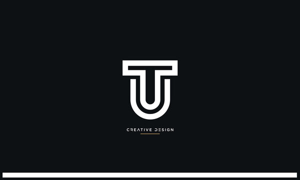 Alphabet letters UT or TU logo monogram