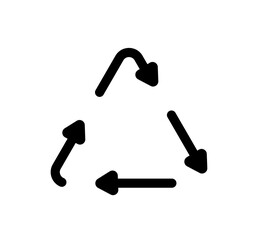 Recycle icon on white background vector