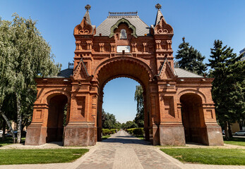 The Tsar's Gate in Krasnodar. Alexander's Triumphal Arch.