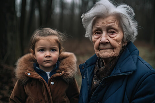 Generative AI image of a Tender Moment Between Generations