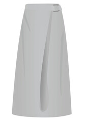 Grey elegant skirt. vector illustration