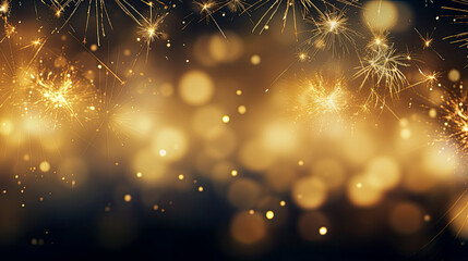 Fototapeta premium New year background with fireworks generative ai