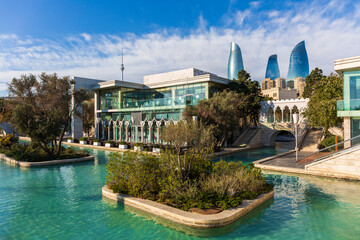 The Little Venice water park is located on the Baku Boulevard in Baku city capital of Azerbaijan