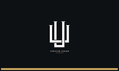 Alphabet letters UU or U logo monogram