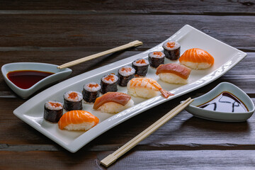 sushi on a plate