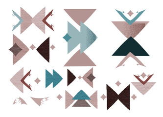 Abstract minimal  elements. Mid century , aesthetic contemporary geometric shapes. Design for your wall art, decoration, wallpaper.