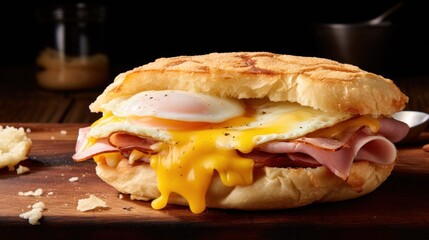 burger with bacon and egg