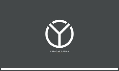 Alphabet letters UY or YU logo monogram