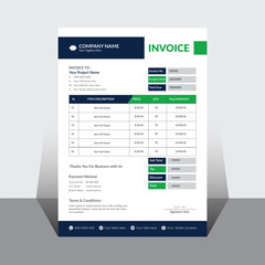 Vector creative modern invoice business template