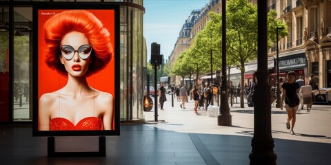 Embark on an innovative journey as a blank poster in the heart of Paris becomes a vibrant stage for a captivating street marketing campaign