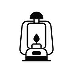 Oil Lamp icon vector stock illustration