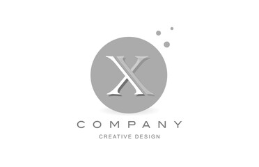 Logo icon design of letter X vector illustration. Creative template for company or business with square dots and grey black color