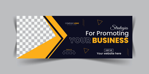Corporate creative facebook cover design template.