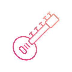 Sitar icon vector stock illustration