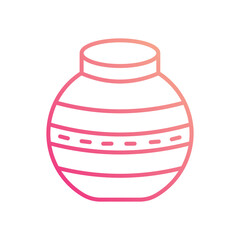 Pot icon vector stock illustration