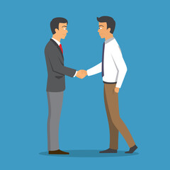 business people shaking hands vector art illustration design