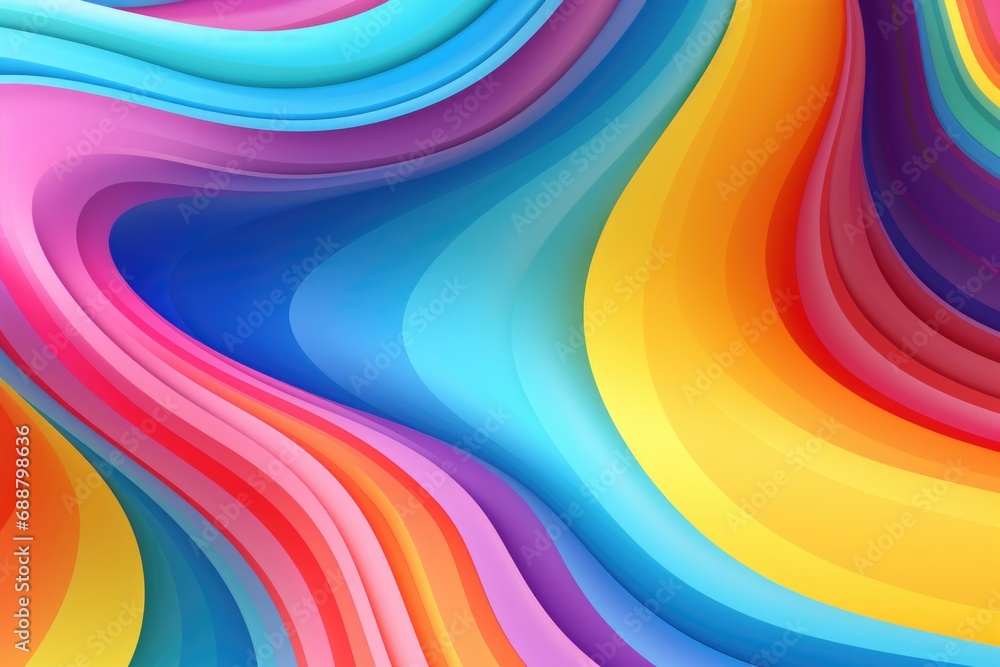 Poster A vibrant background with wavy lines in multiple colors. Perfect for adding a pop of color and energy to any design