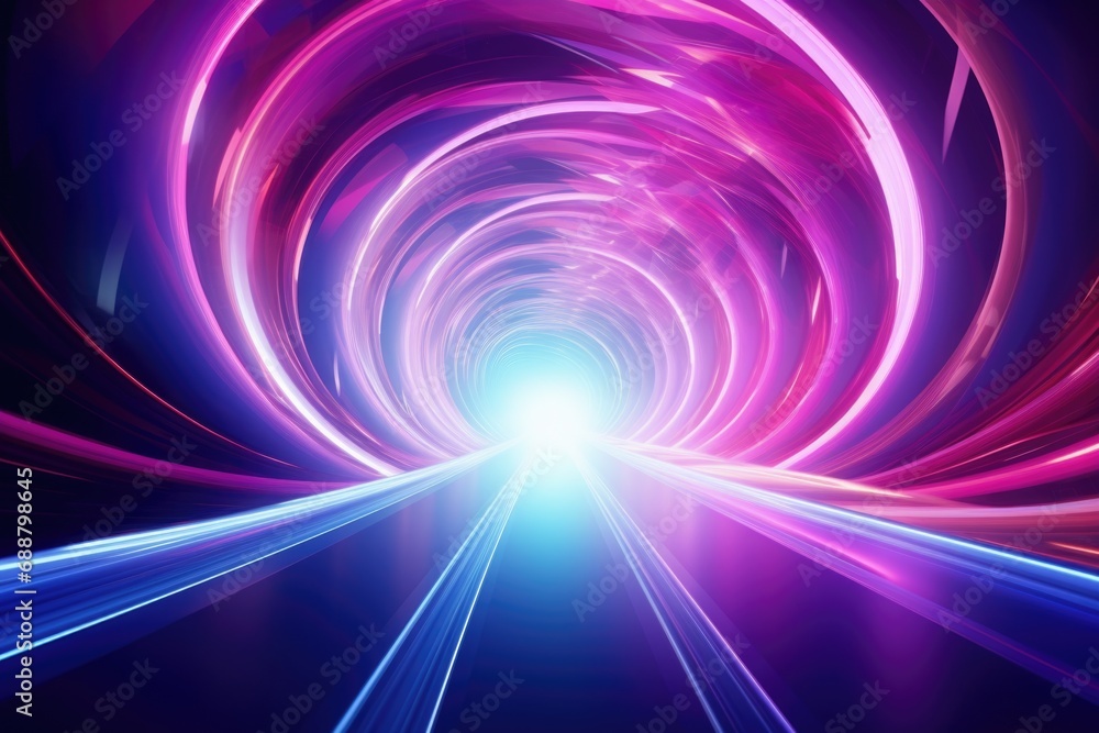 Poster a tunnel with a captivating light at the end. perfect for illustrating hope, progress, or overcoming