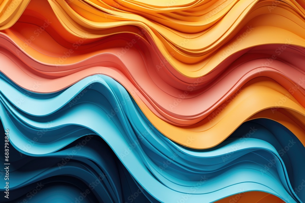 Poster A vibrant and dynamic abstract background featuring wavy lines. Suitable for various design projects